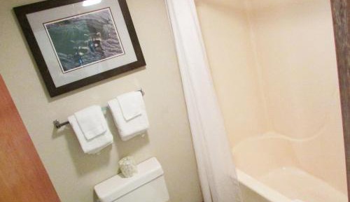 Superior Double Queen Mountain View with Shared Hall Balcony and Rocking Chairs