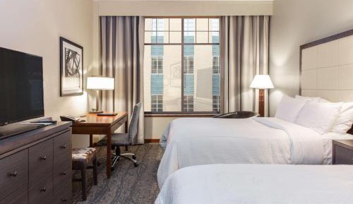 Double Room with Two Double Beds and Shower Only - Non-Smoking