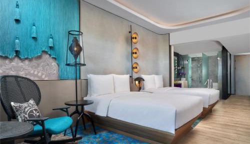 Deluxe Twin, Guest room, 2 Double, Balcony with Free Scheduled Shuttle to Hotel’s Beach Facility 