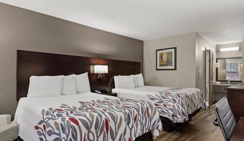 Deluxe Room with Two Double Beds Disability Access Roll-In Shower Non-Smoking