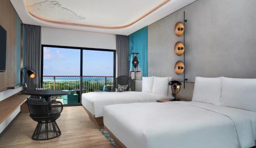 Sea View Deluxe Twin, Guest room, 2 Double, Balcony with Free Scheduled Shuttle to Hotel’s Beach Facility