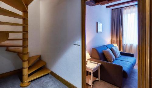 Duplex Family Room with stairs