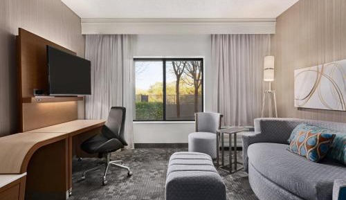 One-Bedroom King Suite with Courtyard View, Balcony and Sofa Bed
