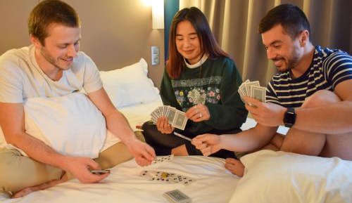 Family Room with Three Single Beds and One Bunk Bed