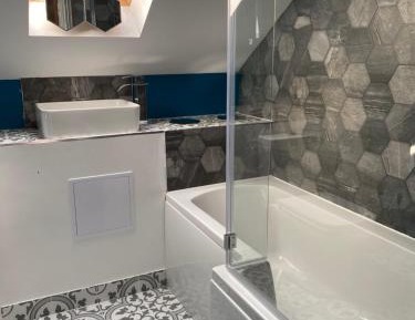 Family Room with Bathroom