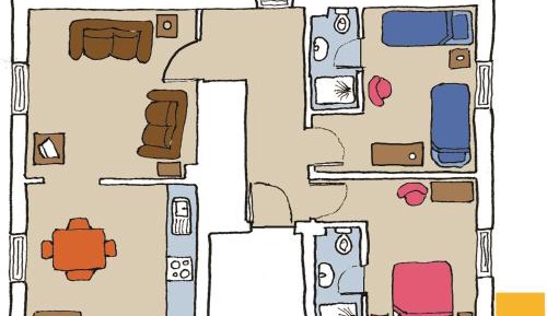 Apartment with Shower