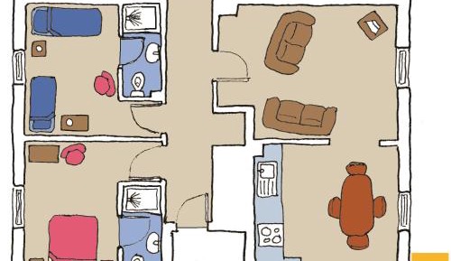 Apartment with Shower