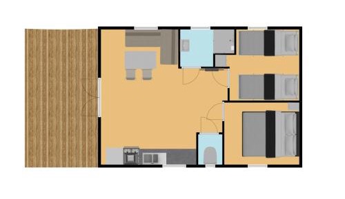 Comfort Mobile Home with river view (2 bedrooms)