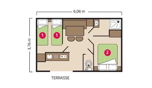 Mobile Home Riviera 4 People