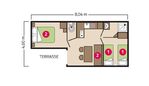 Mobile Home Loggia 4-6 People