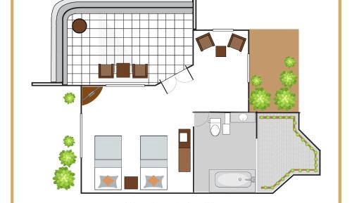 Standard Double or Twin Room with Garden View