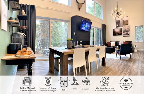 Sainte-Lucie-des-Laurentides Ski Chalet | ☀️ Le2085 - Spa and Beach - Chalets in the north ☀️