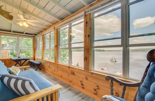 Leeds Cottage | Androscoggin Lakefront Cottage, Boat Dock & Views!