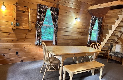 The Forks Cabin | Cabin fully equipped, trails on site, centrally located, snowmobiling, rafting