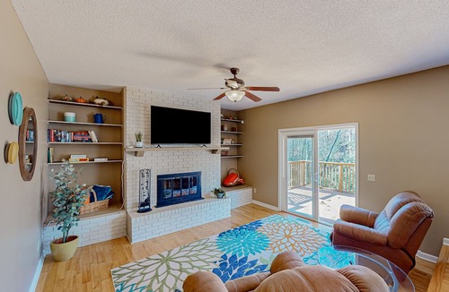 Seneca House | Dog-friendly home near Clemson with tree-lined yard, patio & deck