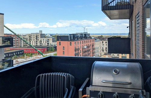 Amager Apartment | Water view from the balcony in Amager