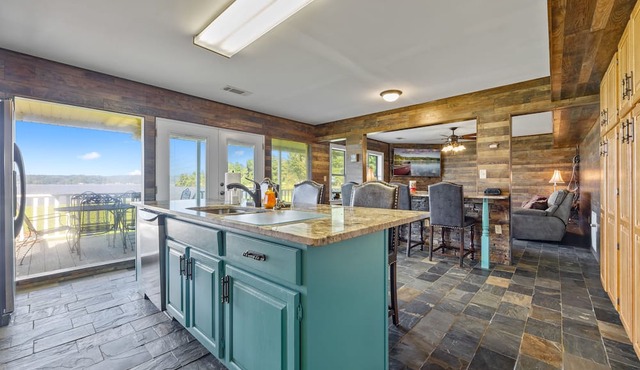 Basketball + Lakeside view porch