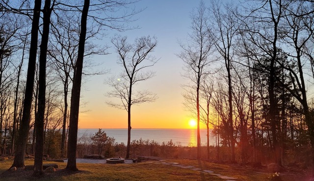 Water view on a bluff- Bay side with hot tub