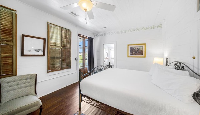 Sunset Views & Balcony Access, King Bedroom, Charming Historic Bowery Inn
