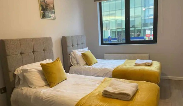 Very spacious living room and utterly self contained.