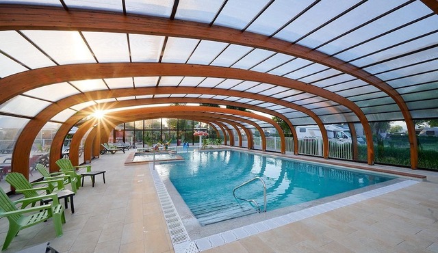 Luxe 5 Pers Villatent at family campsite Le Coin Tranquille in the French Alps