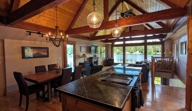 Experience upscale cabin living at Wolf Lodge our rustic, lakeside retreat!