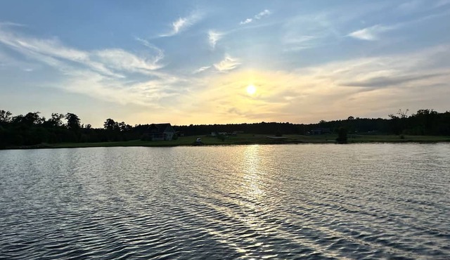 RV Cover with entertaining patio and additional storage area at Toledo Bend Lake