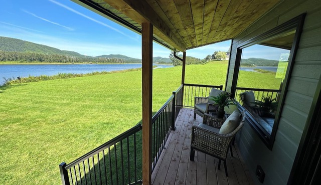 Cozy cottage located along the Restigouche River, short 10 minute drive to city.