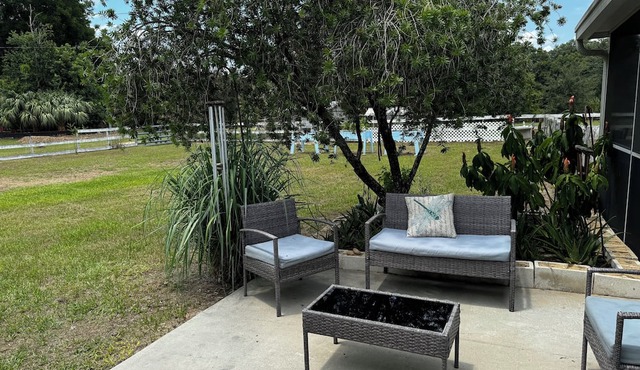 Charming 2-bedroom pet-friendly apartment on Equestrian woodland farm.