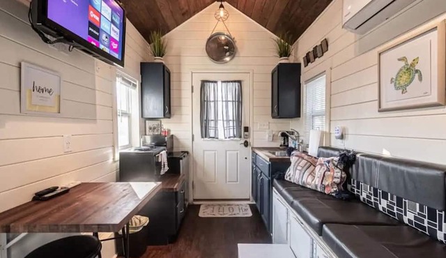 Reconnect with nature and create memories at River Rowed Tiny Home.