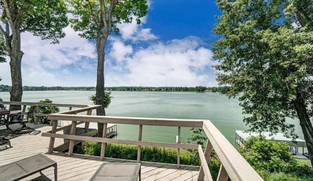 Lakefront house with one of the best views on Buckeye Lake. Dock Included.