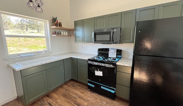 Cabin offering privacy and a view of Mt. Shasta.