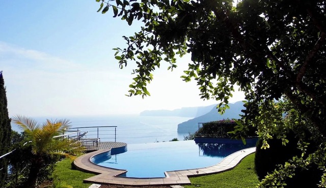Luxury and Private Mediterranean seafront Villa with spectacular Sea Views.