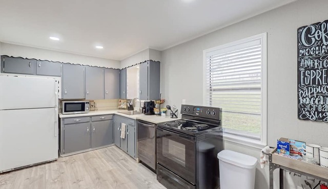 Dog-friendly home near downtown with patio, streaming, grill, W/D, fast WiFi, AC