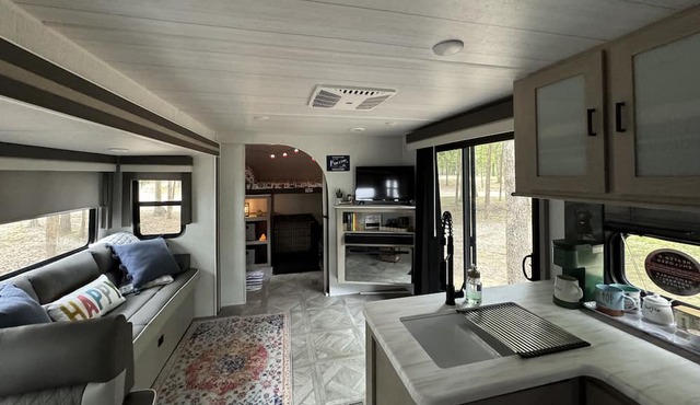 Family and Pet-Friendly Camper Steps Away from Lake Fork!