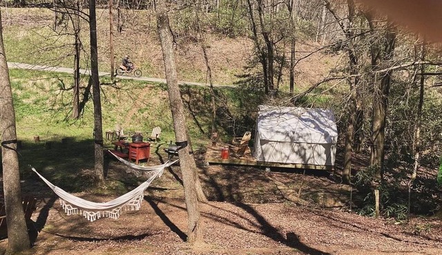 Sticks Creekside Living but close to all the breweries and The BlueRidge Rails.