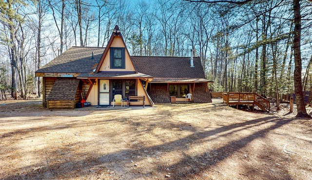 Lakefront dog-friendly home with kayaks, rowboat, dock, private lake, & firepit