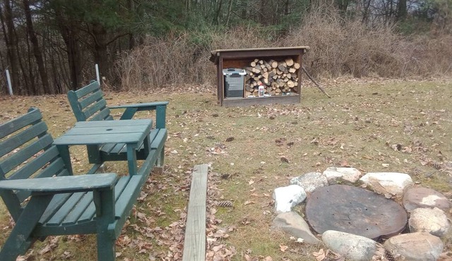 Rustic sanctuary surrounded by pines, deer and wildlife but close to everything!