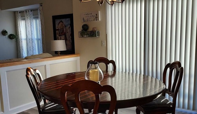 Cozy, light-filled fully furnished condo with pool.