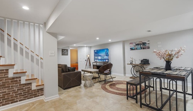 Industrial style basement apartment near D.C.