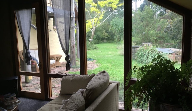 Rustic mud brick cottage