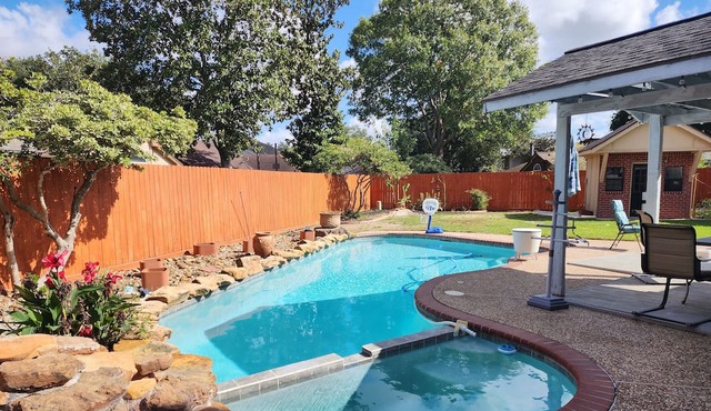 Offering a comfortable home with a pool and outdoor space to relax and enjoy!