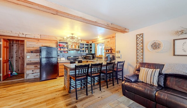 Alpine home with private hot tub, fireplace, & W/D - near skiing
