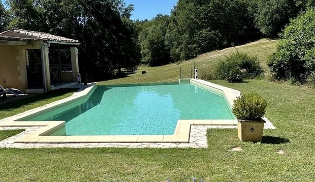 Restored stone farm - traditional features with a modern twist - shared pool