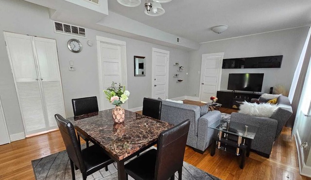 Kick back and relax in this calm and stylish space.