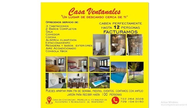 <casa de descanso en Chiconcuc, morelos, a 10 minutos XOCHITEPEC