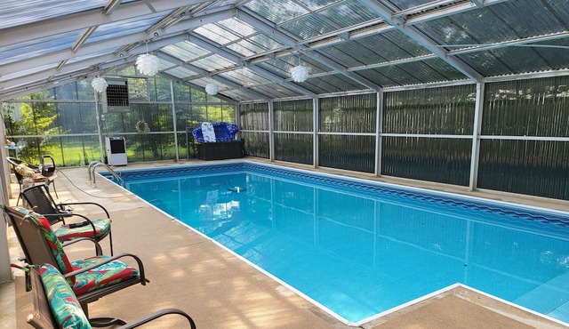Relax with Indoor heated Saltwater Pool & Jacuzzi.