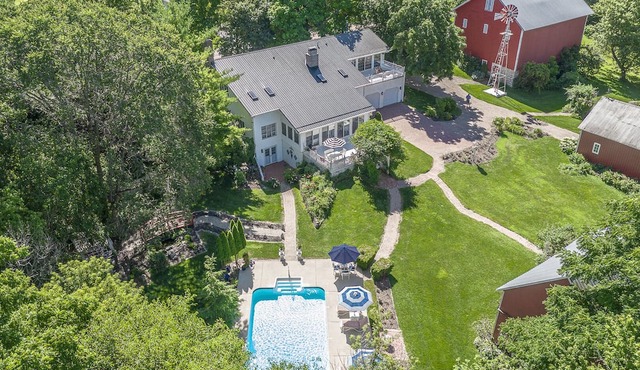 Urban Escape: 20-Acre Modern Farmhouse with Pool, Ponds & Nature Trail