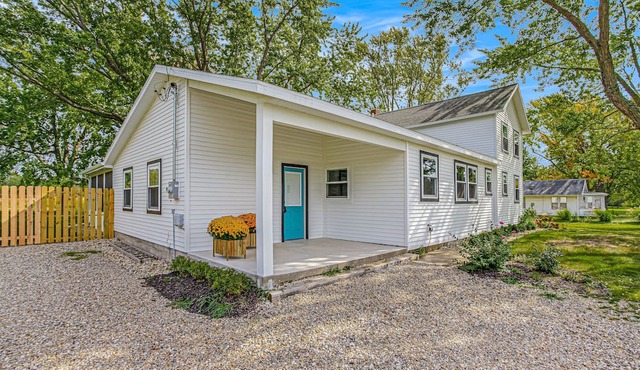 Dog-friendly home near Lake Michigan with pool, hot tub, & modern interior