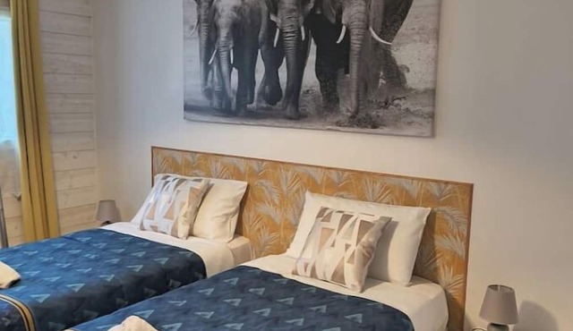 Gîte : 4 pers, 2 bedrooms, 2 bathrooms with wellness area